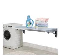 Table murale pliable en acier inoxydable pour économiser de l'espace - Étagère de cuisine pour buanderie, maison et bureau (40 x 30 cm) - Parfaite pour les petits espaces