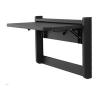 Table murale pliable en bois de 6 cm d'épaisseur, peu encombrante, bureau pliable multifonction avec 2 supports d'étagère, bords scellés pour plus de durabilité - Parfait pour les petits espaces