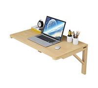 Table murale pliable en bois massif - Bureau polyvalent pour salle à manger et ordinateur portable, design pliable pour la maison et le bureau, idéal pour étudier et apprendre