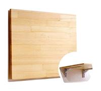 Table murale pliable en bois massif pour cuisine, buanderie, restaurant - Design compact et robuste - Établi multifonction et bureau pour ordinateur portable (couleur unique, 120 x 30 cm)