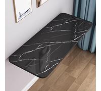 Table murale pliable en bois noir - Établi flottant pour petits espaces - Économie d'espace - 80 x 30 cm