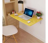Table murale pliable en bois pour économiser de l'espace - Table pliante réglable - Bureau flottant compact pour la maison et le bureau - Solution murale polyvalente