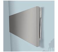 Table murale pliable en forme de feuille - Bureau robuste en acier inoxydable - Design peu encombrant - Pour salle à manger et maison - 80 x 40 cm - Cadre de 0,8 mm d'épaisseur