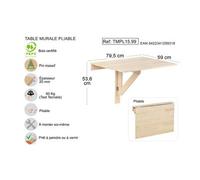 Table murale pliable en pin massif