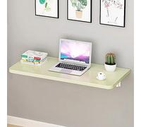 Table murale pliable jaune clair pour cuisine, bureau, salle de bain, bureau et balcon (100 x 30 cm)