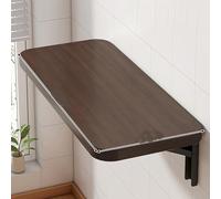 Table murale pliable moderne et minimaliste - Robuste et stable - Marron - Compatible avec n'importe quel environnement - 40 x 20 cm - Solution d'économie d'espace.