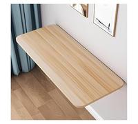 Table murale pliable moderne et peu encombrante - Finition noyer clair - Établi polyvalent pour la maison, le bureau, l'atelier - Design compact - Solution multifonction
