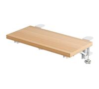 Table Murale Pliable Multifonctionnelle, Bureau d'Ordinateur Mobile Élargie, Rallonge de Bureau à Pinces sans Perforation, Table de Travail Peu Encombrante(Wood,100 * 30cm/39.4 * 11.8in)
