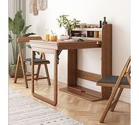 Table murale pliable peu encombrante | Bureau de salle à manger pliable avec rangement | Table cachée compacte pour petites cuisines et espaces de vie
