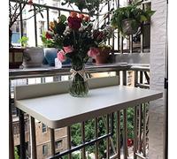 Table murale pliable pour balcon, étagère flottante réglable, table de garde-corps d'extérieur, table de balcon pliable peu encombrante, table d'appoint compacte pour petits espaces