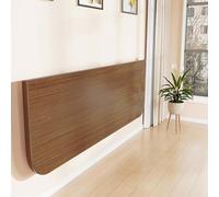 Table murale pliable pour buanderie, garage, bureau, cuisine et salle à manger - Établi gain de place en finition noyer 120 x 24 cm - Solution polyvalente et élégante pour n'importe quelle pièce