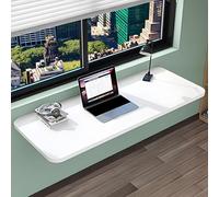Table murale pliable pour économiser de l'espace - Bureau de cuisine - Table d'écriture et de salle à manger pour bureau à domicile - 120 x 50 cm - Blanc - Parfait pour les petits
