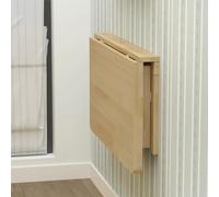 Table murale pliable pour économiser de l'espace - Bureau d'écriture pour la maison, le bureau et la cuisine - Table de salle à manger compacte en bois (80 x 55,9 cm) - Design élégant et fonctionnel
