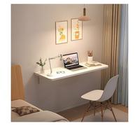 Table murale pliable pour économiser de l'espace - Bureau mural pour petits espaces - Idéal pour la maison, le bureau, la buanderie, le garage et la sous-sol - Blanc - 60 x 30 cm