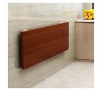 Table murale pliable pour économiser de l'espace - Bureau mural pour petits espaces - Idéal pour la maison, le bureau, la buanderie, le garage ou le sous-sol - Finition noyer (100 x 30 cm)