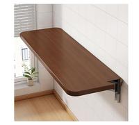 Table murale pliable pour économiser de l'espace - Étagère robuste pour livres, photos et vases - Finition noyer - 80 x 30 cm