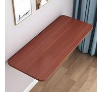 Table murale pliable pour économiser de l'espace - Table d'écriture et de salle à manger - Couleur teck - 120 x 50 cm - Parfaite pour la maison, le bureau et la salle d'étude