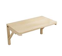 Table murale pliable pour ordinateur portable en bois massif, support mural portable pour cuisine, salle à manger, chambre à coucher - Design peu encombrant (taille : 60 x 50 cm)