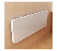 Table murale pliable pour ordinateur portable, salle à manger, étude, table basse (100 x 50 cm) pour balcon, chambre à coucher, cuisine, salle de bain, bureau mural polyvalent Blanc
