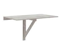 vidaXL Table murale pliable 100x60 cm Bois d'ingénierie Gris béton Design contemporain