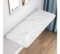 Table murale pliante 80 x 20 cm - Design moderne réglable - Finition blanche - Idéale pour salle à manger, maison, bureau et bureau