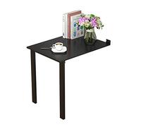 Table murale pliante avec feuilles tombantes pour économiser de l'espace Table à manger double fonction Table de bar de cuisine 0 Design compact Noir Taille : 80X