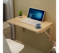 Table murale pliante - Bureau flottant en bois pour bureau à domicile ou salle à manger - Design compact pour ordinateur et étude - Gain de place 100 x 60 cm