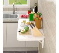 Table Murale Pliante, Bureau Mural, Table Pliante Murale Blanche, Plusieurs Tailles, for la Maison, Le Bureau, la Cuisine, la buanderie(60 * 30Cm/23Inch*12Inch)