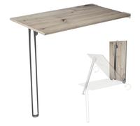 Table Murale Pliante Bureau Plateau de Table 80x50 cm en chêne cendré Table Pliante Table de Salle à Manger Table de Cuisine pour Le Mur Hauteur de la Table 74 cm pour Le Montage Mural