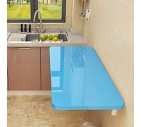 Table murale pliante compacte pour ordinateur de cuisine et salle à manger, idéale pour les petits espaces, 50 x 50 cm, design tréteau blanc