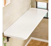 Table murale pliante - Design à feuilles tombantes pour cuisine et bureau - Polyvalente - Finition teck - Table à manger pour ordinateur portable