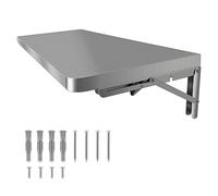 Table murale pliante en acier inoxydable pour rangement de cuisine, design pliable, étagère à linge peu encombrante