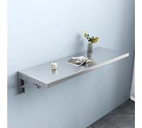 Table murale pliante en acier inoxydable, table de salle à manger flottante multifonctionnelle, facile à installer, bureau peu encombrant pour cuisine, bureau, buanderie, et plus encore.