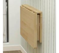 Table murale pliante en bois massif - Bureau polyvalent pour salle à manger et ordinateur, design pliable, idéal pour étudier ou travailler, 60 x 45 cm