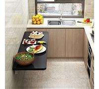 Table murale pliante en bois massif compacte pour cuisine et établi - Bureau mural peu encombrant - Tréteau pliable robuste pour petits espaces