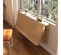 Table murale pliante en bois massif, gain de place pour linge, bureau à domicile, poste de travail d'ordinateur, bureau d'étude, cuisine, salle à manger, design compact pour les petits espaces