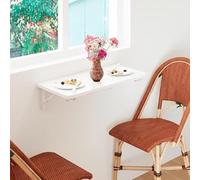 Table murale pliante en bois massif pour petits espaces - Design créatif pour une utilisation efficace - Idéale pour les espaces de vie compacts