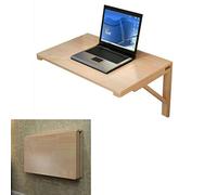 Table murale pliante en bois massif - Table de salle à manger et bureau d'ordinateur pour petits espaces - Table murale pliable pour apprendre et travailler - Établi mural pour économiser de l'espace.