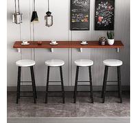 Table murale pliante en bois pour cuisine, bar ou magasin de thé au lait - Design long et étroit pour un confort optimal