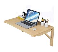 Table murale pliante en bois pour cuisine, petit déjeuner, salle à manger, bureau pliable pour ordinateur portable, 100 x 60 cm