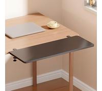 Table Murale Pliante Extensible, Table Flottant Noir Pliable, Bureau d'Ordinateur Multifonction, Plateau Clavier Rallonge de Bureau(50x20cm/19.7x7.9in)