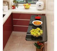 Table murale pliante peu encombrante - Bureau à feuilles tombantes pour cuisine, salle à manger et buanderie - Étagère compacte et pliable pour postes de travail et bureau à domicile - Idéale pour les