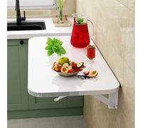 Table murale pliante peu encombrante - Bureau mural polyvalent et table de salle à manger pour petits espaces - Établi à charnière idéal pour le bureau et la buanderie