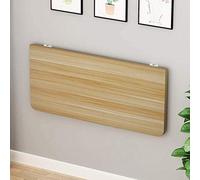 Table murale pliante peu encombrante - Couleur teck - 60 x 50 cm - Parfaite pour le bureau à domicile, la salle à manger, l'étude des enfants et les petits espaces - Solution polyvalente et élégante
