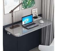 Table murale pliante pour appartements, études, chambres à coucher, 40 x 30 cm, finition élégante noire et grise, parfaite pour les petits espaces
