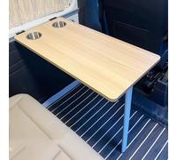 Table murale pliante pour camping-car, table de pique-nique en aluminium avec évier, design amovible et support en tuyau d'acier pour camping-cars et aventures en plein air