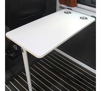 Table Murale Pliante Pour Camping-Car - Table De Pique-Nique Pliable En Aluminium Avec Support En Tube D'Acier Et Plateau En Planche éCologique, éVier De RéServe Amovible, IdéAle Pour Les Camping-Car