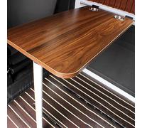 Table Murale Pliante Pour Camping-Car - Table De Pique-Nique Pliable En Aluminium Avec Support En Tube D'Acier Et Plateau En Planche éCologique, éVier De RéServe Amovible, IdéAle Pour Les Camping-Car