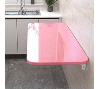 Table murale pliante pour cuisine, salle à manger, bureau à tréteaux Rose 119,4 x 30,5 cm