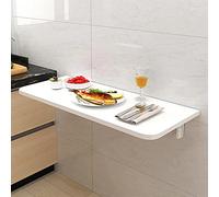 Table murale pliante pour économiser de l'espace - Table de salle à manger pour cuisine et balcon - Bureau d'ordinateur portable en bois - Table murale pliable polyvalente pour les petits espaces